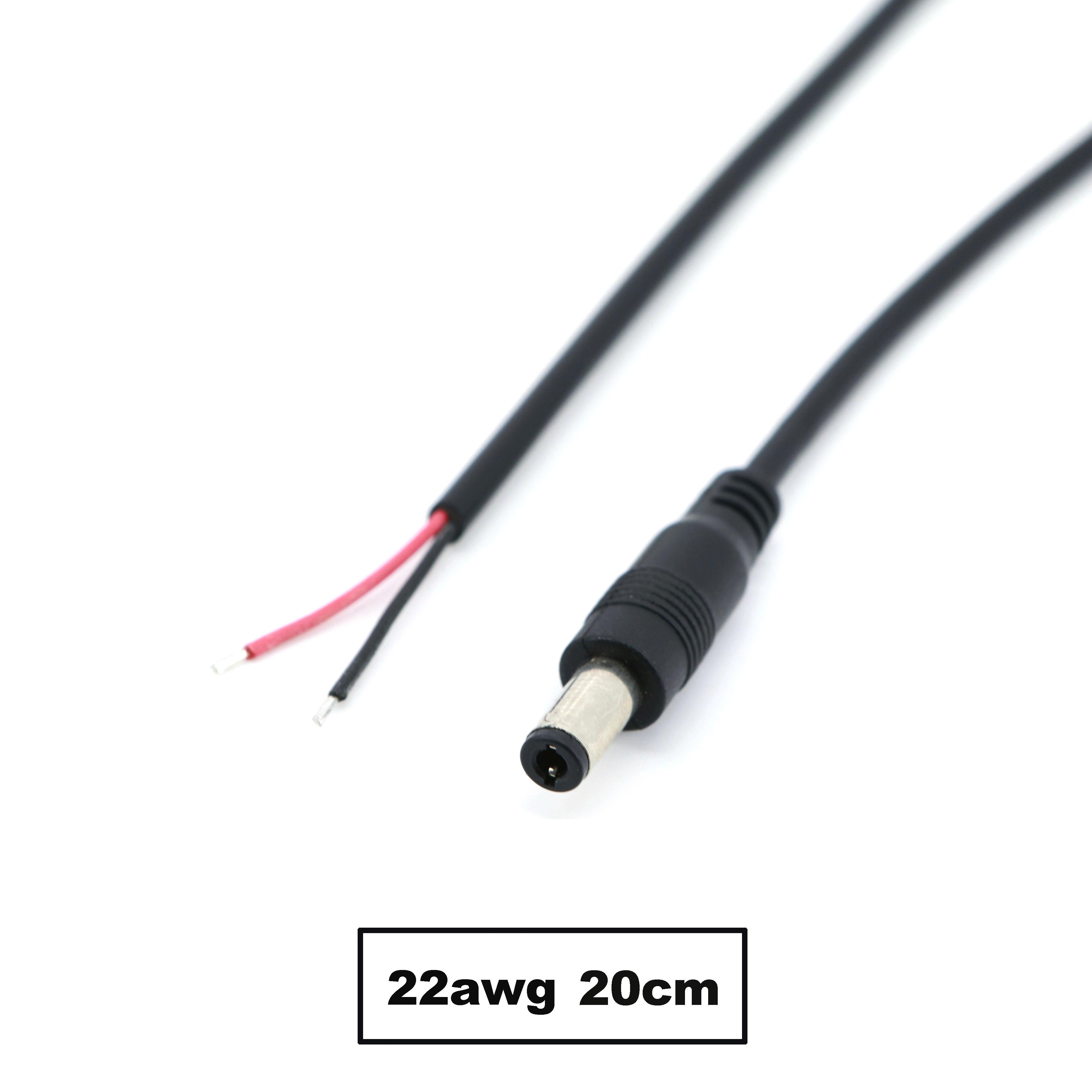 

0.2M 0.18M 5.5x2.5MM 2-контактный DC Папа мама 22/20/18/16awg Разъем питания Штекер кабель Провод Питание Ремонтный кабель 5525 DC5525 Пигтейлы 22awg 20cm DC male