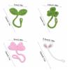 Data Cable Strap Green Leaf Bookmark Knitted Crochet Leaf Sprout  Gift for Holidays