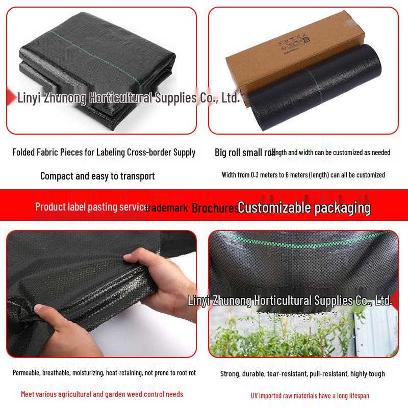Black PP Weed Barrier Cloth: Breathable, Water-Permeable Ground Cover for Orchards and Gardens
