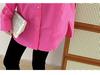 Rose Red Cotton Long-Sleeve Women's Shirt: Loose Fit, Slimming, Fashionable, Skin-Brightening - 2026 Spring Collection, Perfect for Commuting.