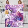 K-Pop Demon Hunters Regali per Fan Coperta Anime Coperta Plaid in Flanella Adatta Casa Tempo Libero Campeggio Viaggio Coperta Multifunzionale