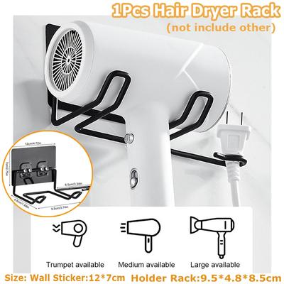 1Pcs Haartrockner Halter Rack Wand Haarglätter Trockner Halter Bad Organizer Lagerung Rack Regal Bad Zubehör HMM