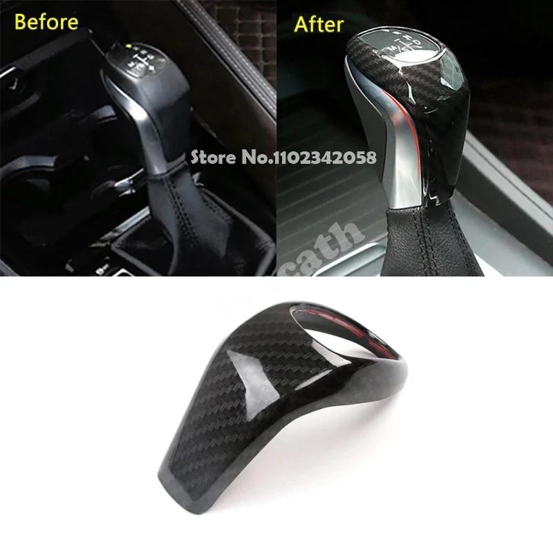 Fit for BMW X1 2 Series F48 F46 2015 2016 2017 2018  ABS carbonfiber Car Gear Head Shift Knob Protection Cover Trim  Accessories