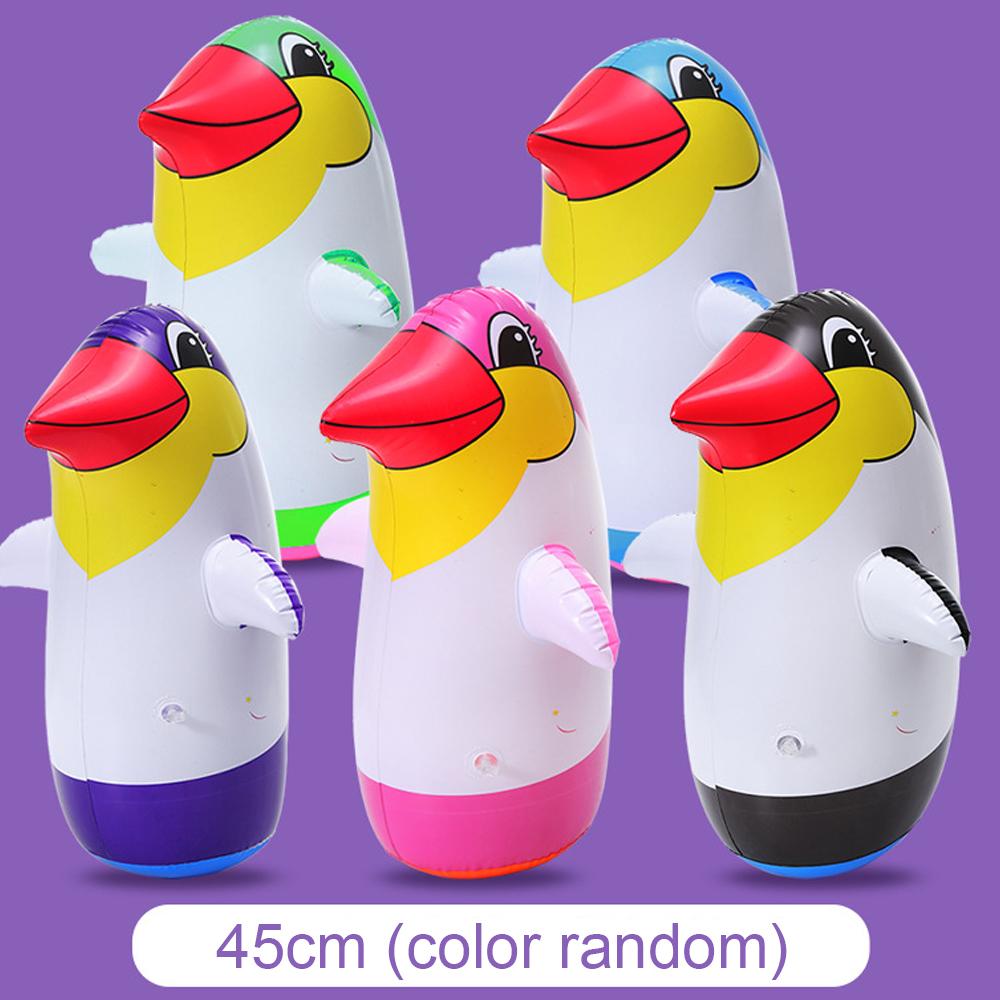 364570Cm Tumbler Balloon Toy Inflatable Penguin Cartoon Animal Tumbler Relieve Stress Relax Children Toy Boy Girl Toys Game