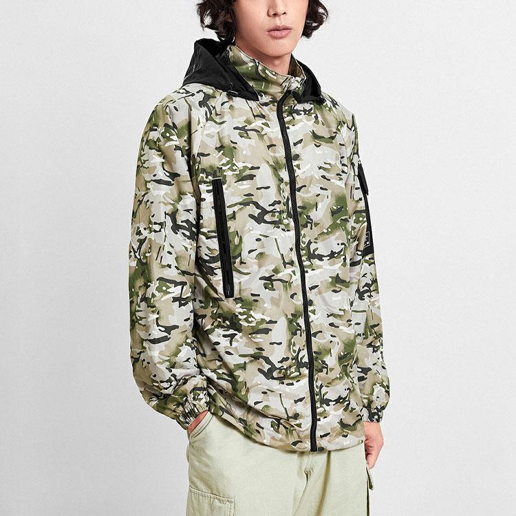 Vans Work Style Windproof Hooded Jacket Men Jackets Camouflage VN0A4MLMW09