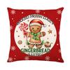 Christmas Pillow Cover Cartoon Gingerbread Doll Printed Polyester Sofa Cushion Cover Living Room Bedroom Pillow Cover