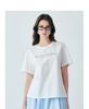 Kostengünstig einschließlich Maulbeerseide: Sommer-Rundhals-T-Shirt mit Buchstabenaufdruck, kurzärmelig, vielseitig, lässig, atmungsaktiv für Damen