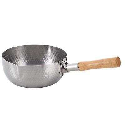 Maruyama Giken KOURIKKA Stainless Steel Yukihira with Pouring Spout and Induction and Gas Stove Made In Pot, 20cm, Graduations, Compatible, Japan,