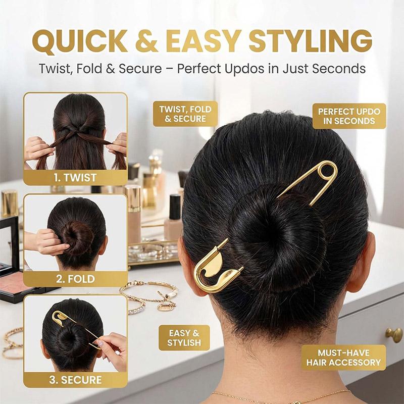 Giant Safety Pin Hair Clip New Large Safety Pin Metal Hair Claws Barrettes for Women Girls Fashion Hair Accessories Headwear