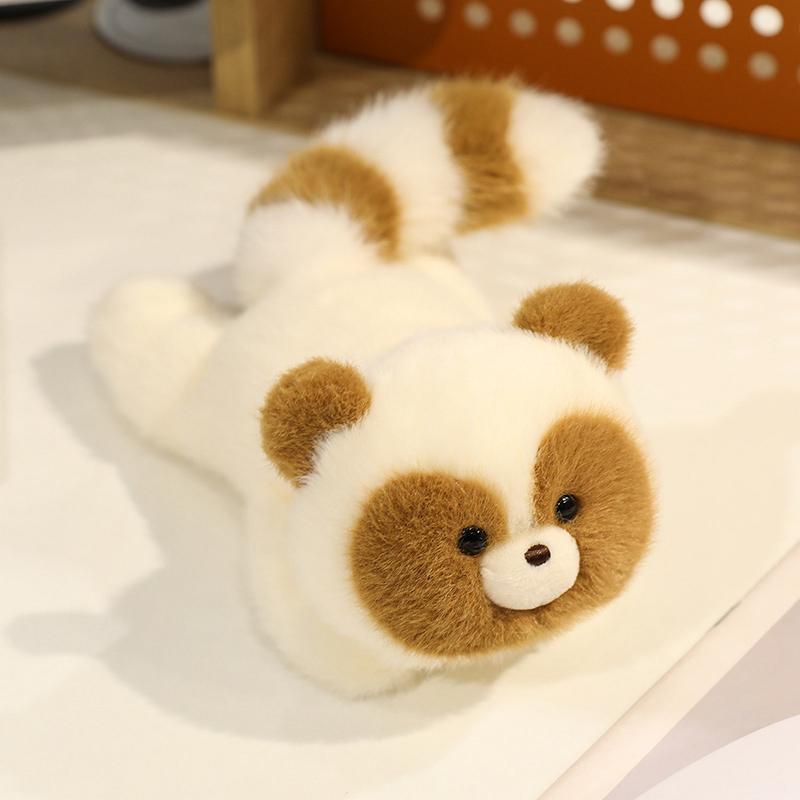 Table Companion Doll with Particle Plush Toy Squirrel Raccoon Panda Doll Children's Doll Gift