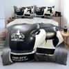 3-teiliges Bettwäsche-Set Rote Boxhandschuhe Boxer Kampf Bettwäsche-Set, Bettbezug Bett-Set Steppdecke Kissenbezug, King Queen Size Erwachsener