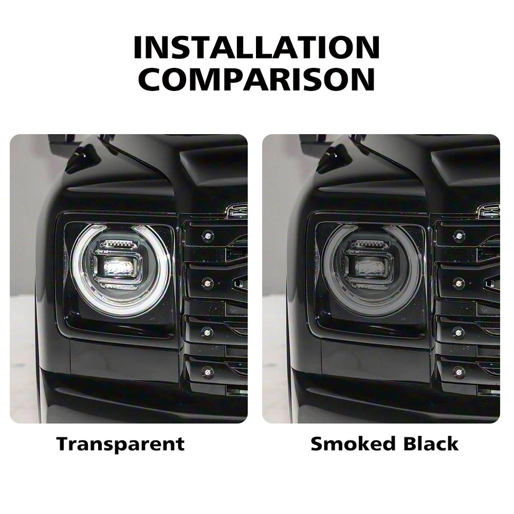 Smoke Black High-Gloss Pre-Cut Headlight Protection Film For Haval H9 2025-2026 TPU PPF Anti-Scratch Car Vinyl Wrapping Kit