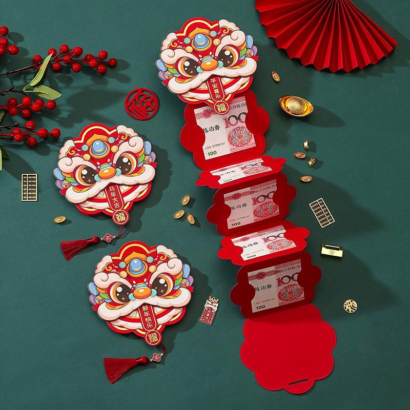Chinese New Year Folding Red Envelopes Chinese Spring Festival 2026 The Year of Horse Creative Envelopes Red Pocket