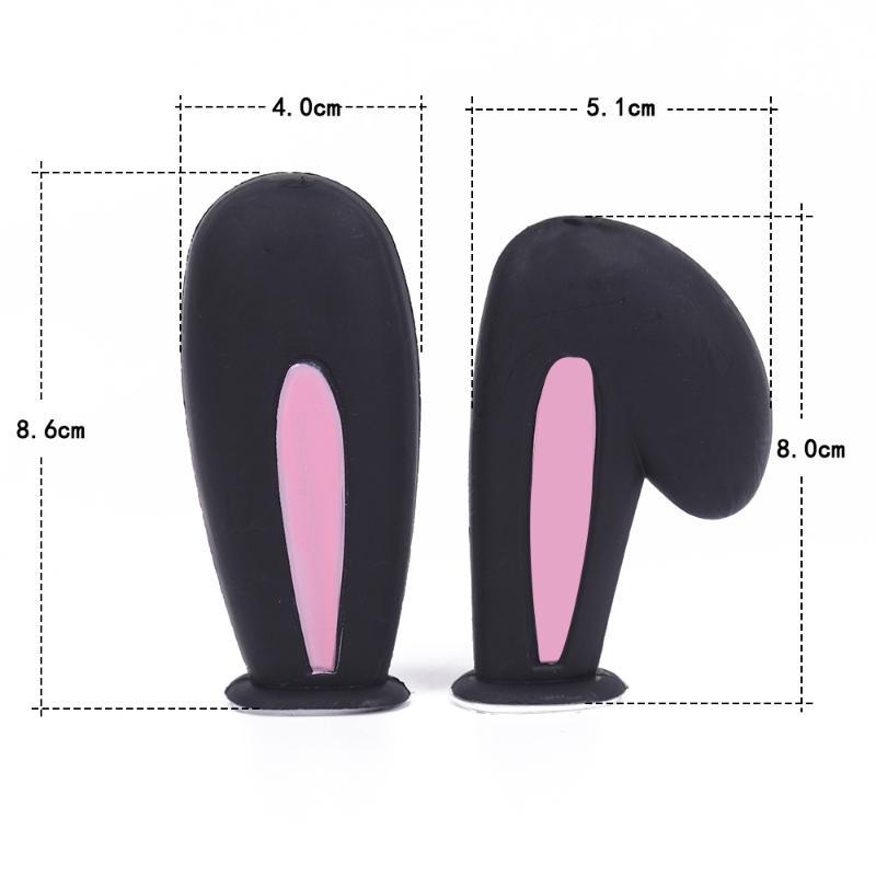 1 Paar/Set Niedliche Hasenohren Motorradhelm Wasserdicht Motocross Vollgesichts Off-Road Helm Zubehör Aufkleber Auto Styling