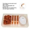 Nail Art Training Practice Finger Bendable Joints False Nail Tips Finger Mannequin with Base
