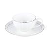 Luxurious Bone China Gold Rim Coffee Cup & Saucer Set - Pure White Ceramic English Style for Hotels and European Coffee Service