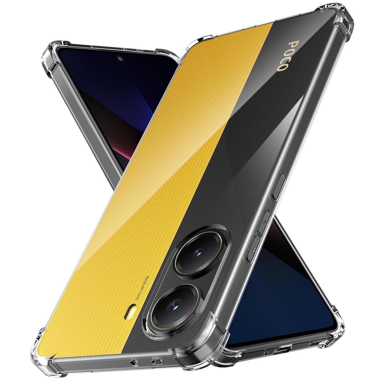 

Прозрачный чехол из ТПУ для Xiaomi Poco F7 5G Защитная крышка Четыре угла Ударопрочный бампер Coque Fundas Poco F7 чистый