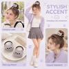 2Pcs Kawaii Cartoon Gray Cat Plush Hairband Soft Stuffed Animal Hair Scrunchie Daily Hair Accessories Hairclips For Women Gift