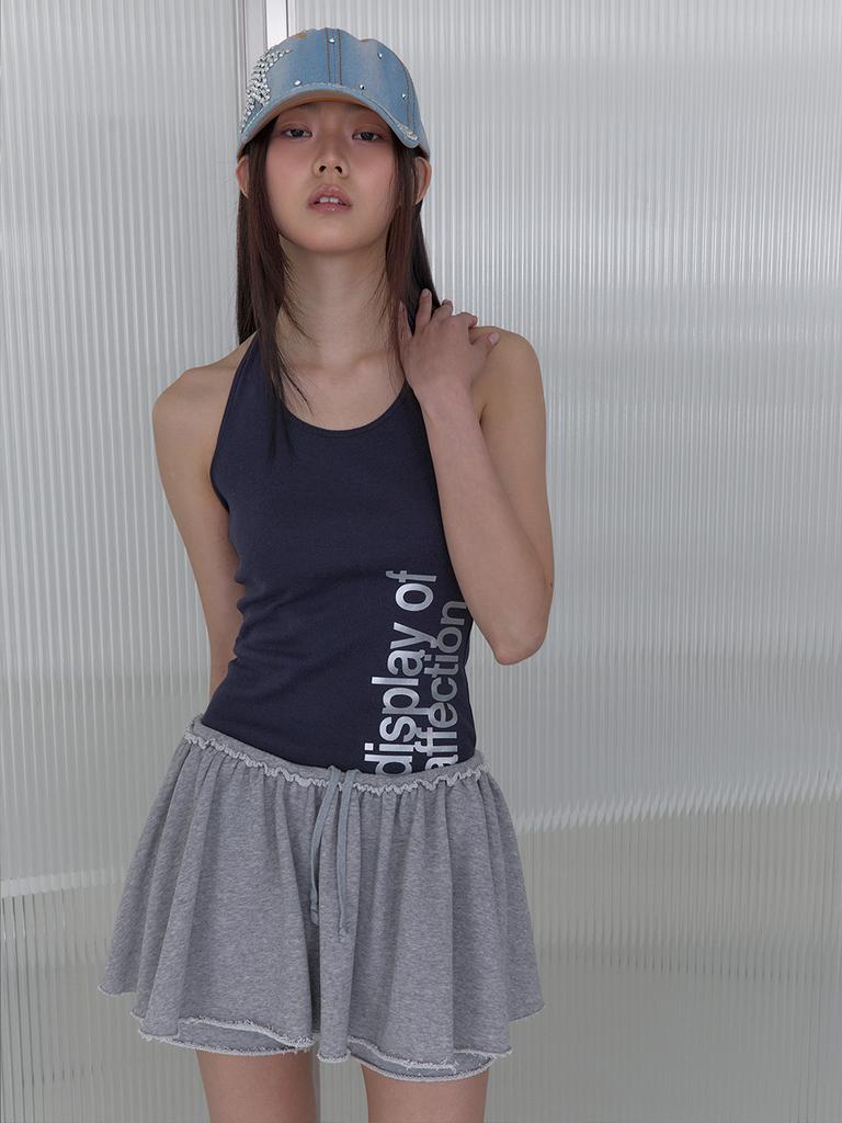 Eopegsyeon Display Halter Neck T-Shirt (Navy)