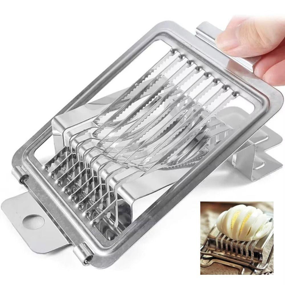 Stainless Steel Fruit Cutter Heavy Duty Metal Sectioner Cutter Mold Boiled Egg Slicer  Household