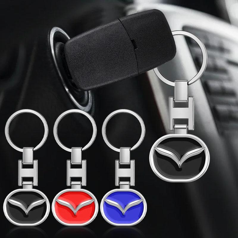 1Pcs Car Emblem Keychain Key Ring Accessories For Mazda 3 6 CX5 2 CX3 CX9 MX5 RX8 Axela Demio MS CX5 2 Axela Demio Atenza MS GJI GH BK MP