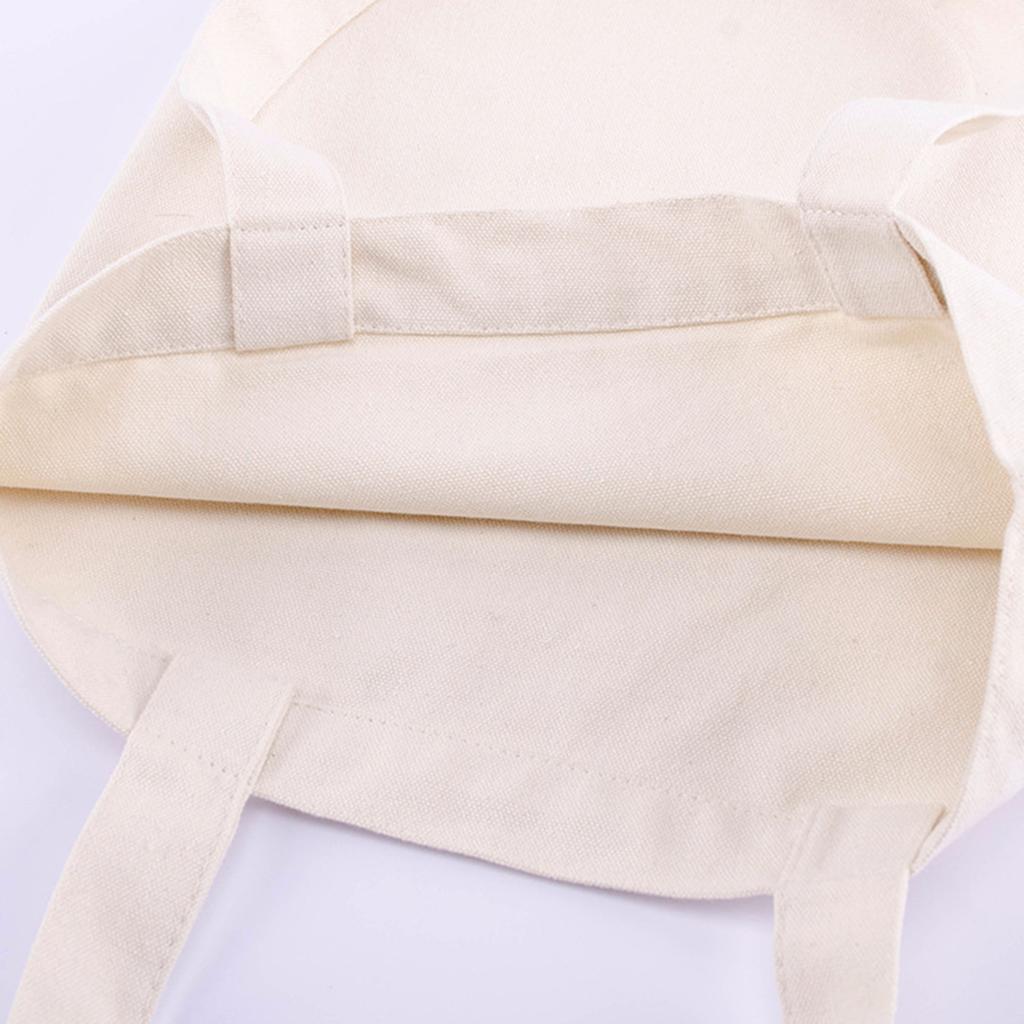 10PCS Canvas Bag Handbag Large Capacity Solid Color Foldable Reusable Lightweight Shopping Bag