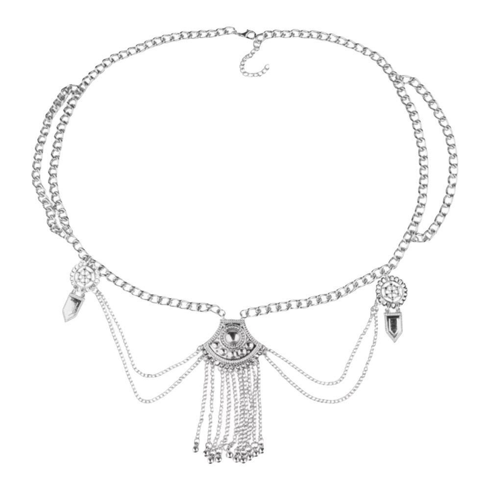 Layered Tassels Waist Chains Metal Body Chain Fashion Belly Chain Decorative Ornaments Gift серебряный
