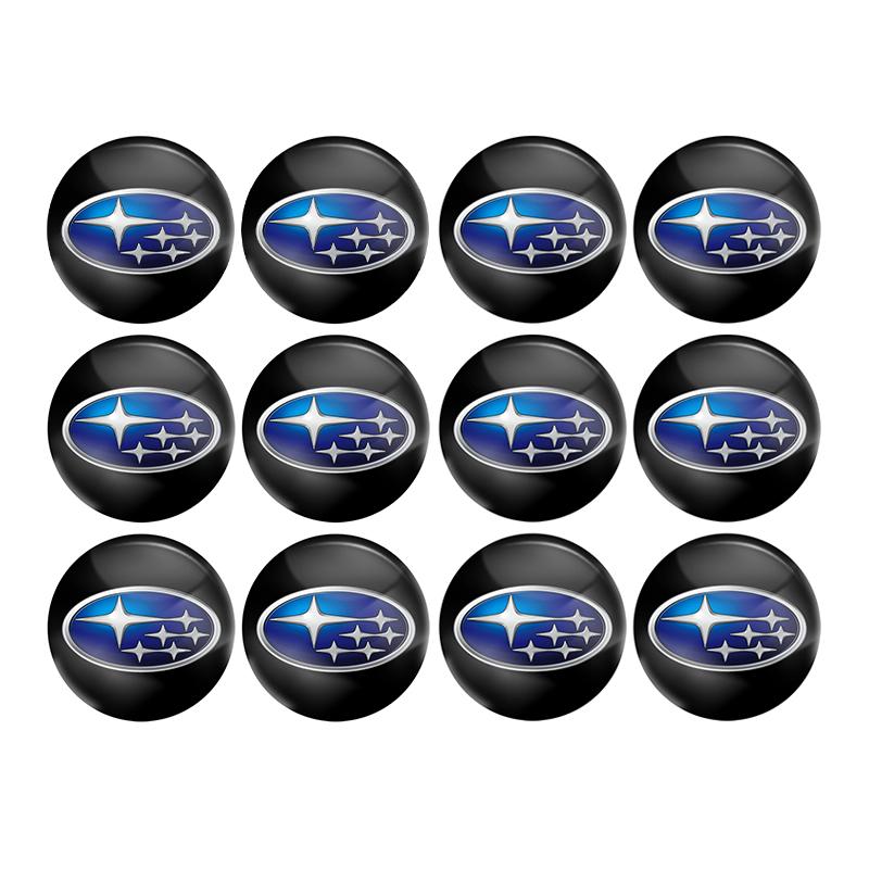 8/12Pcs Car Logo Door Shock Absorbing Pad Gasket Sticker For Subaru STI Legacy Levorg XV Mpreza Forester Crosstrek Impreza WRX X1