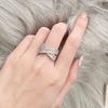 Cold Wind Light Luxury Fashion Personality Niche Design Retro Full Diamond Zircon Adjustable Open Index Finger Ring
