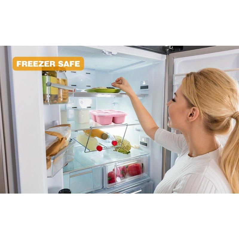 4 buc Recipiente pentru Gustări/Compartimente Cutie Bento pentru Gustări, Recipiente Reutilizabile pentru Pregătirea Mesei pentru Prânz, Recipiente Divizate pentru Depozitarea Alimentelor pentru Școală, Muncă, Călătorii