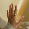 Stainless Steel Ring, Horn-shaped, High-end Titanium Jewelry, Women's Accessory