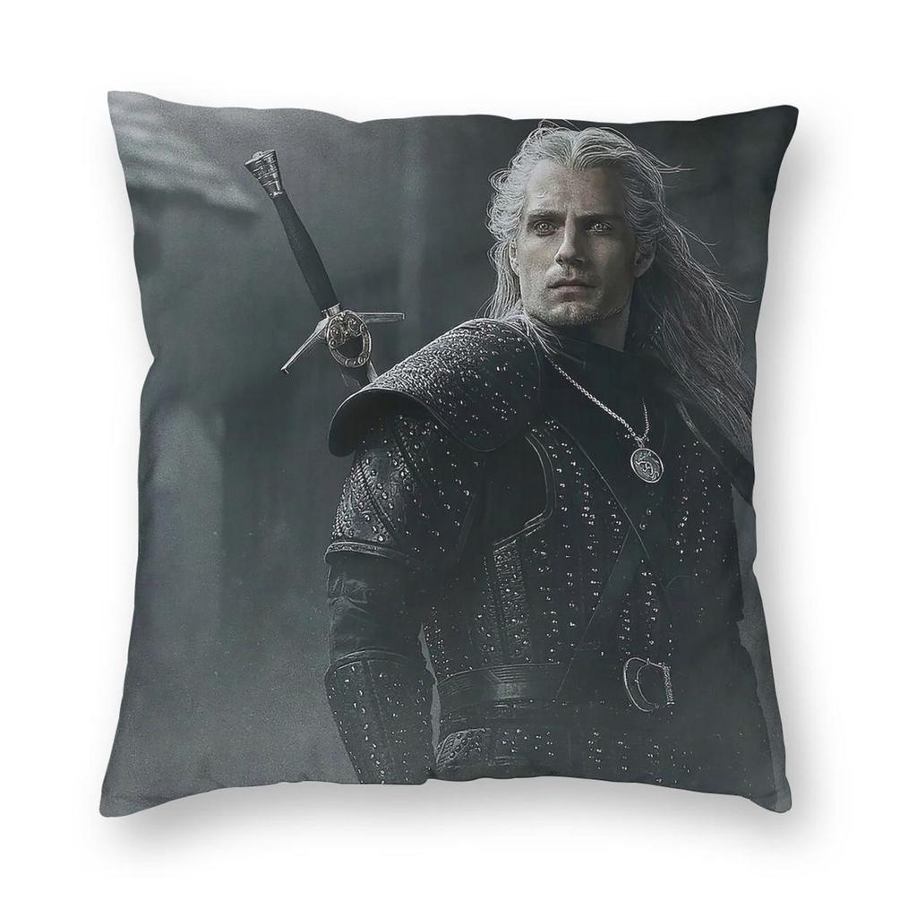 Henry Cavill Geralt Of Rivia Pillowcase Polyester Linen Velvet Printed Zip Decorative Car Cushion Cover