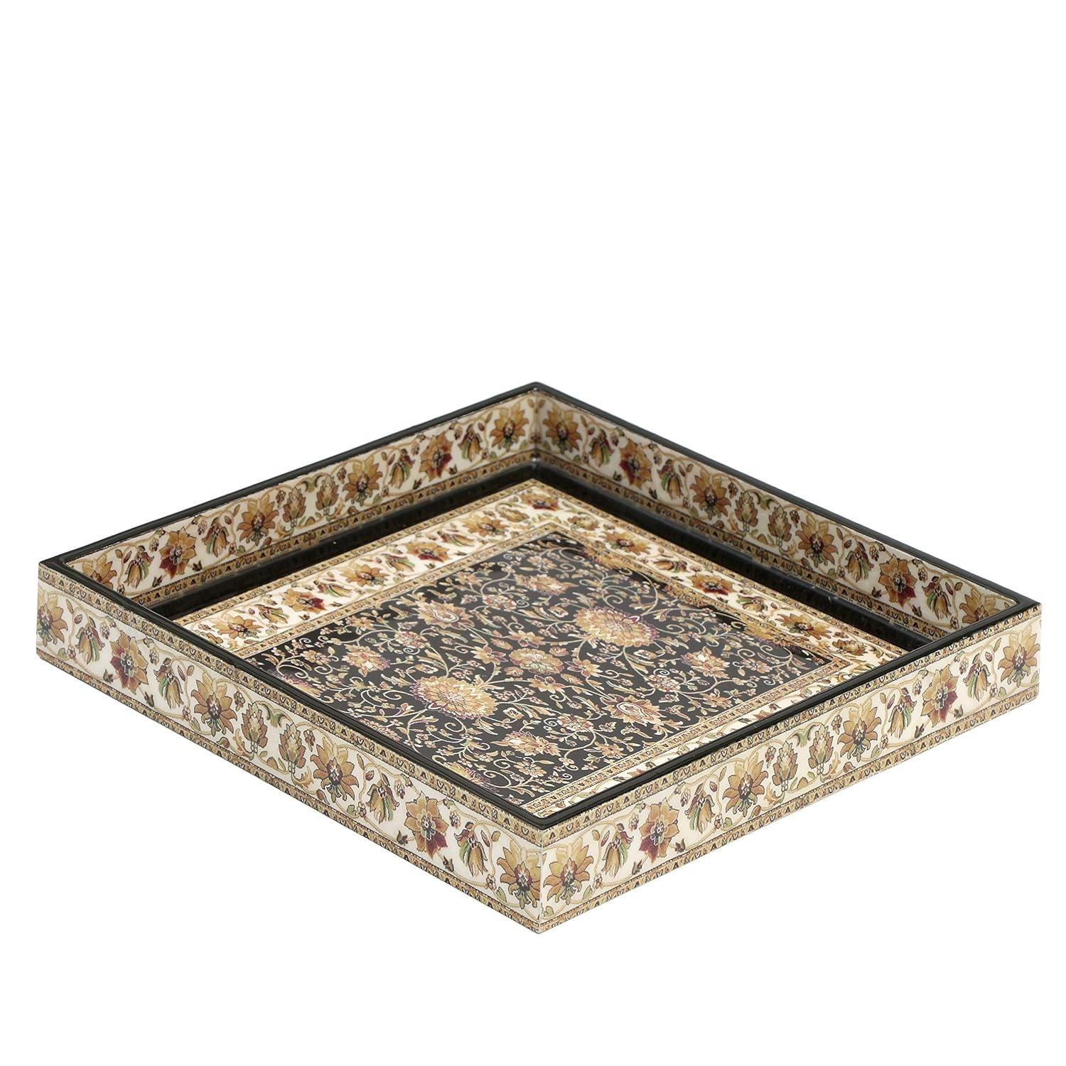 Поднос из МДФ с эмалью, Enamel Coated Tray in MDF (Jamawar),  Duli