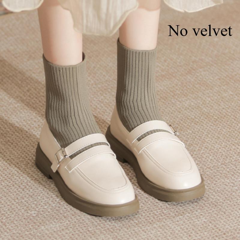 Flat Ankle Boots Autumn and Winter Socks Boots for Women All-match Knitted Stretch Boots