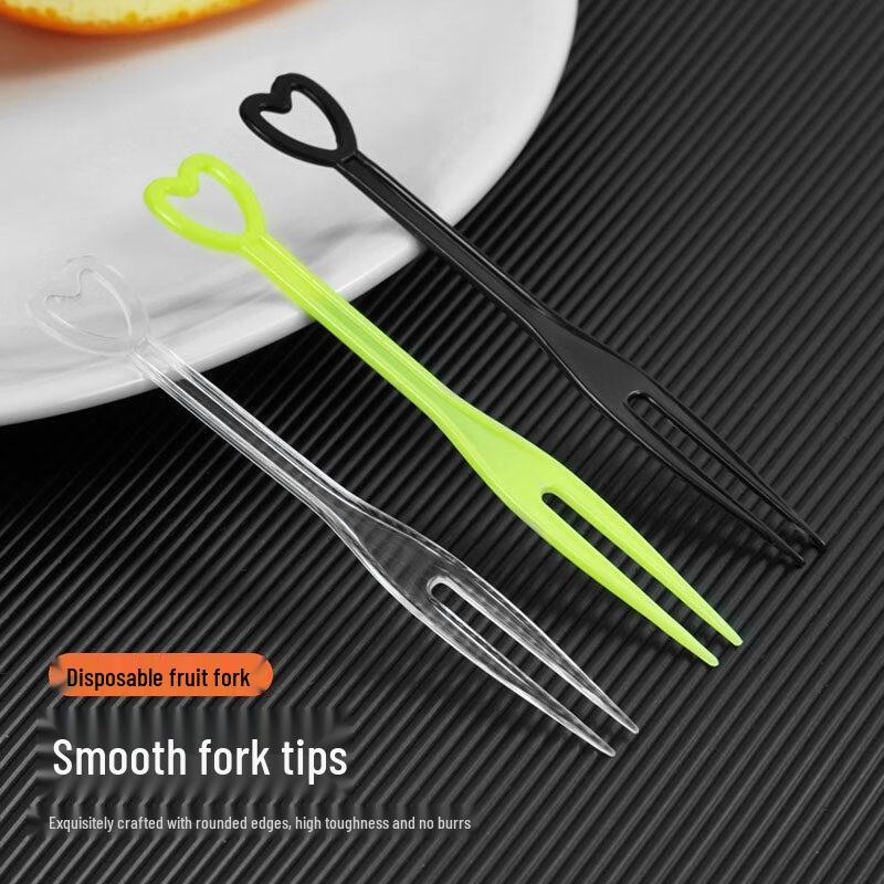 ZISIZ Disposable Individually Wrapped Plastic Fruit Forks