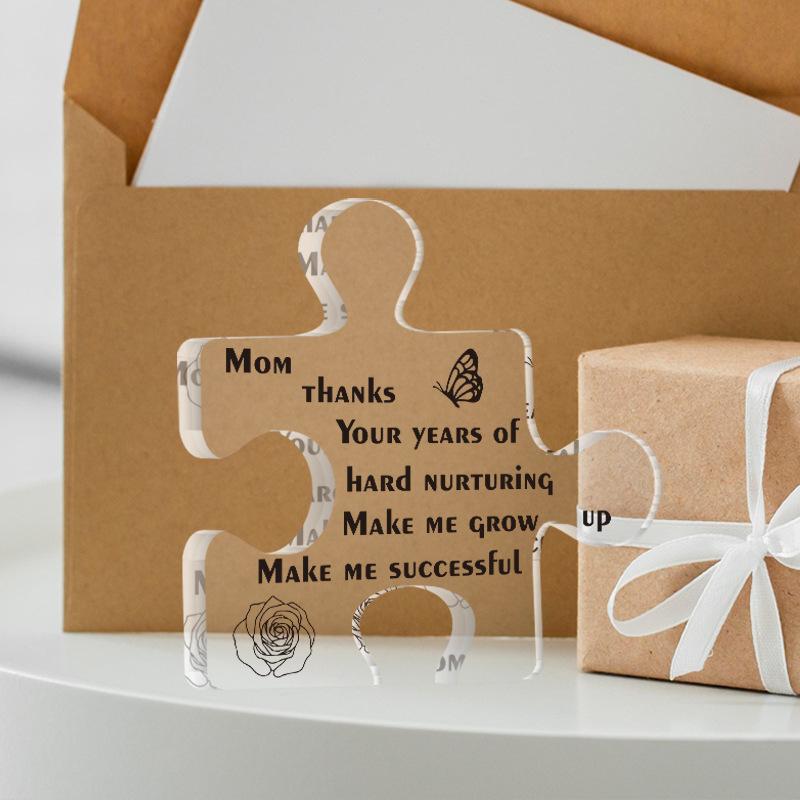 Mother's Day Gift Bedroom Living Room Decoration Acrylic Puzzle Irregular Ornament