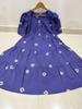 Women Designer Printed Cotton Midi Gown Kurta Party Wear Top Tunic Kurti Dress