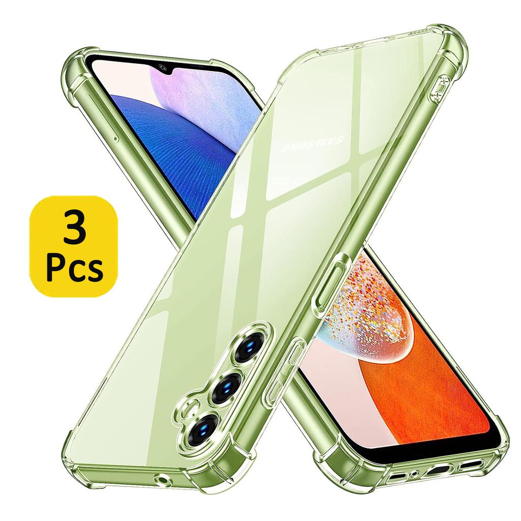 3 ks Průhledný kryt pro Samsung Galaxy A14 4G A04 A04s A24 4G A34 5G Silný Nárazuvzdorný Měkký Silikonový Kryt na Telefon pro Samsung A54 5G
