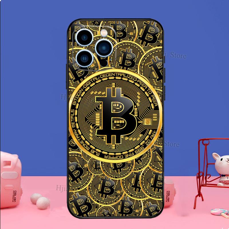 Bitcoin Coins Funny Case For iPhone 16 15 13 14 Pro 12 11 14 Pro Max Plus XR XS Max X 12 13 Mini SE2 Cover Shell