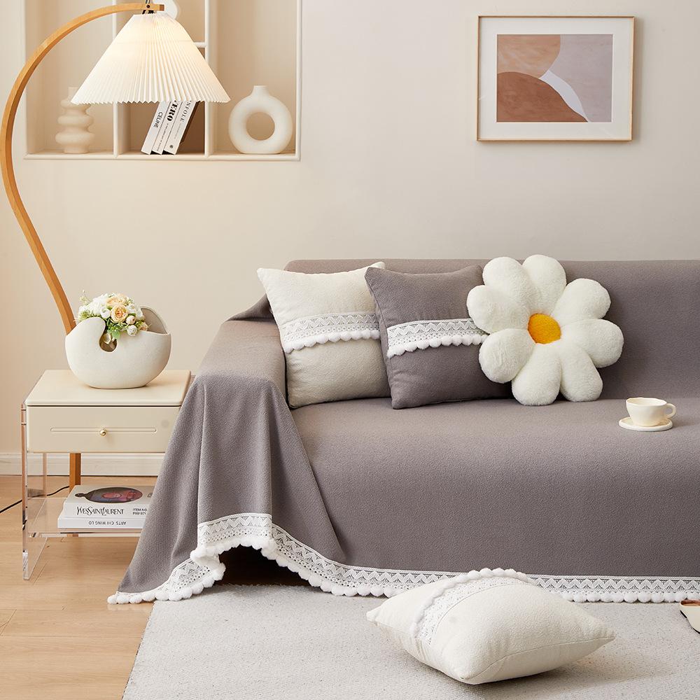 Dust-proof, Simple, Hoop Yarn, Sofa Towel, Full Cover, Universal All-inclusive, Universal and Universal In All Seasons
