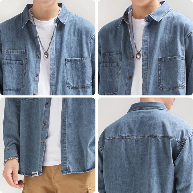 Mark Fairwhale Men's Long-Sleeve Denim Shirt Jacket
