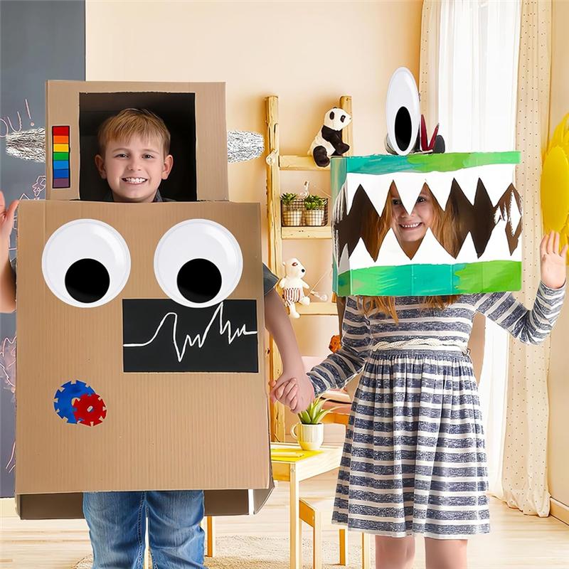 A74E-For DIY Crafts-Ornaments Halloween Christmas Decorations 2 Pcs 6 Inch Giant Wiggle-Eyes, Googly Eye With Self Adhesive
