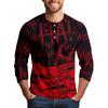 Men's Halloween Print Raglan Dralan Three-quarter Sleeve Casual Top