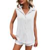 Women's Fashion Comfortable Solid Color Sexy Loose Round Neck T-shirt Vest
