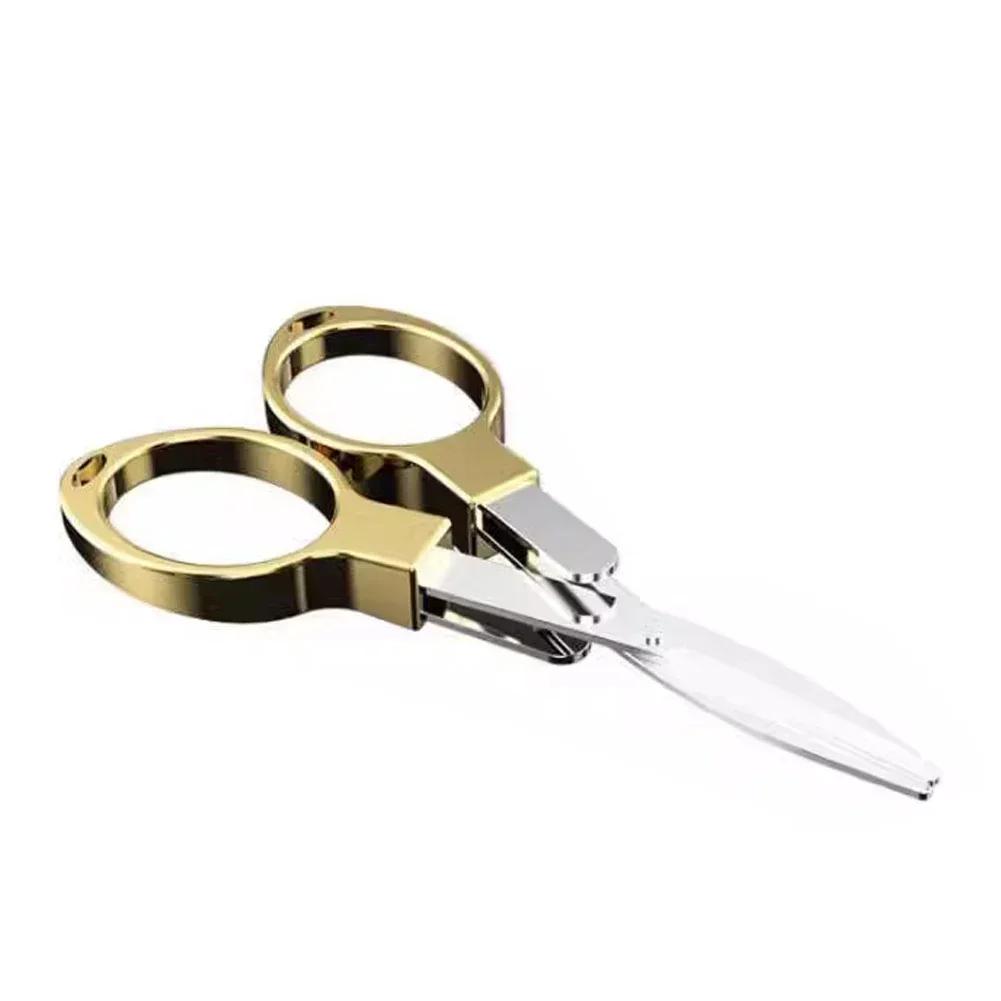Folding Scissors Pocket Travel Small Crafts Sharp Blade Emergency Mini Foldable Travel Embroidery Scissor Thread Tailor Scissors