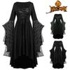 2024 Trendy Women's Halloween Role Play Skeleton Wrap Dress Long Skirt With Unique Patterns