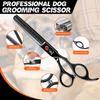 Sangelar 6.5 inch Colorful Pet Hair Scissors Thinning Scissors Pet Grooming Dog Scissors Professional Teddy Animal Hair Thinning Shear