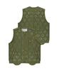 Whathepuck Overpocket Quilted Vest Olive Green