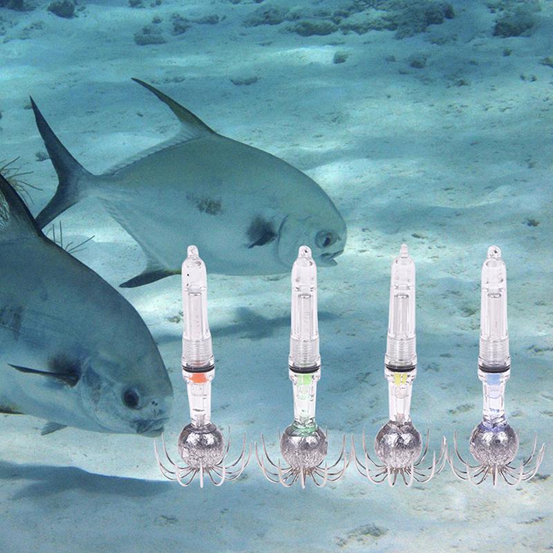 Fischköder Licht LED Tiefsee Leuchtender Angelhaken LED Tintenfischköder Lampe Unterwasser Angelzubehör Werkzeuge Schirmhaken Lampe
