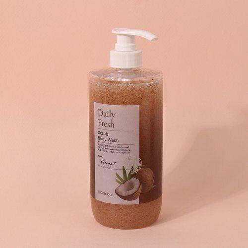 (1+1) FoodaHolic Daily Fresh Skrubb Duschgel Kokos 800ml / Återfuktande, Mild Exfolierande Vård_631373
